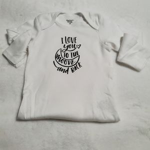 I love you to the moon and back long sleeve onesie
